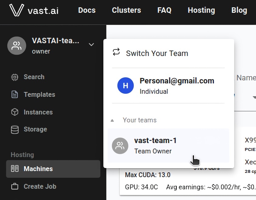 Vast.aiホスト専用自動インストールOS（NVIDIA GPU専用） Vast.ai | Console